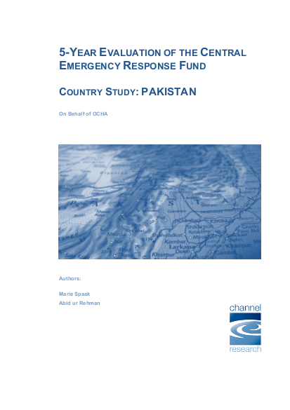 5-year Evaluation of the Central Emergency Response Fund Country Study ...