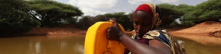 Ponds dug through a UNDP-supported initiative brings water to drought-affected communities in Somalia