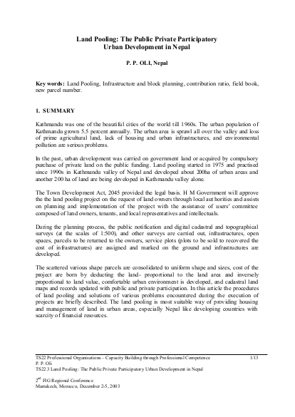 2003 authori p oli in proceedings of the 2nd fig regional conference png