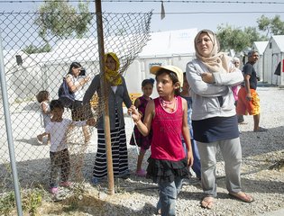 Kara Tepe Refugee Camp on Lesbos Island, Greece