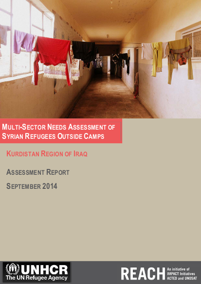 41 multi sectorneedsassessment%28msna%29ofsyrianrefugeesoutsidecampsseptember2014kurdistanregioniraq png