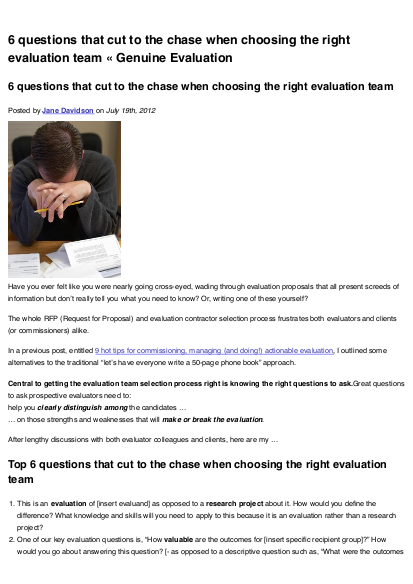 6 questions that cut to the chase when choosing the right evaluation team %C2%AB genuine evaluation png