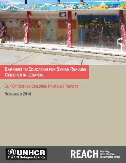 74 reach lbn report syriacrisis outofschoolchildrenprofiling nov2014 png