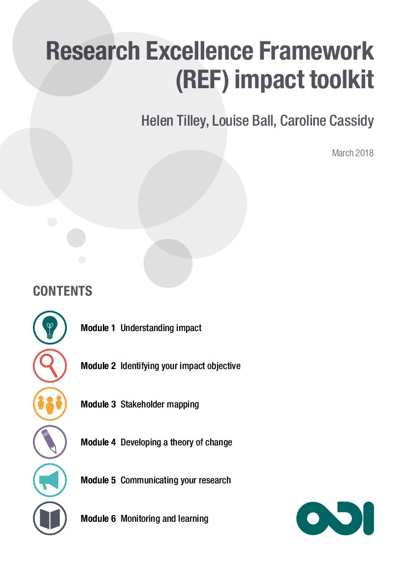 Research Excellence Guide Research Excellence Framework (REF) Impact Toolkit | ALNAP