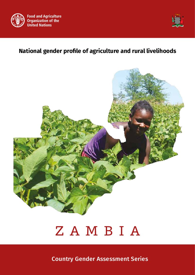 National Gender Profile of Agriculture and Rural Livelihoods: Zambia ...
