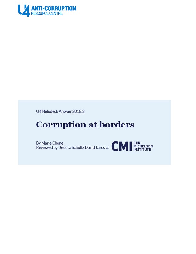 Corruption at Borders | ALNAP