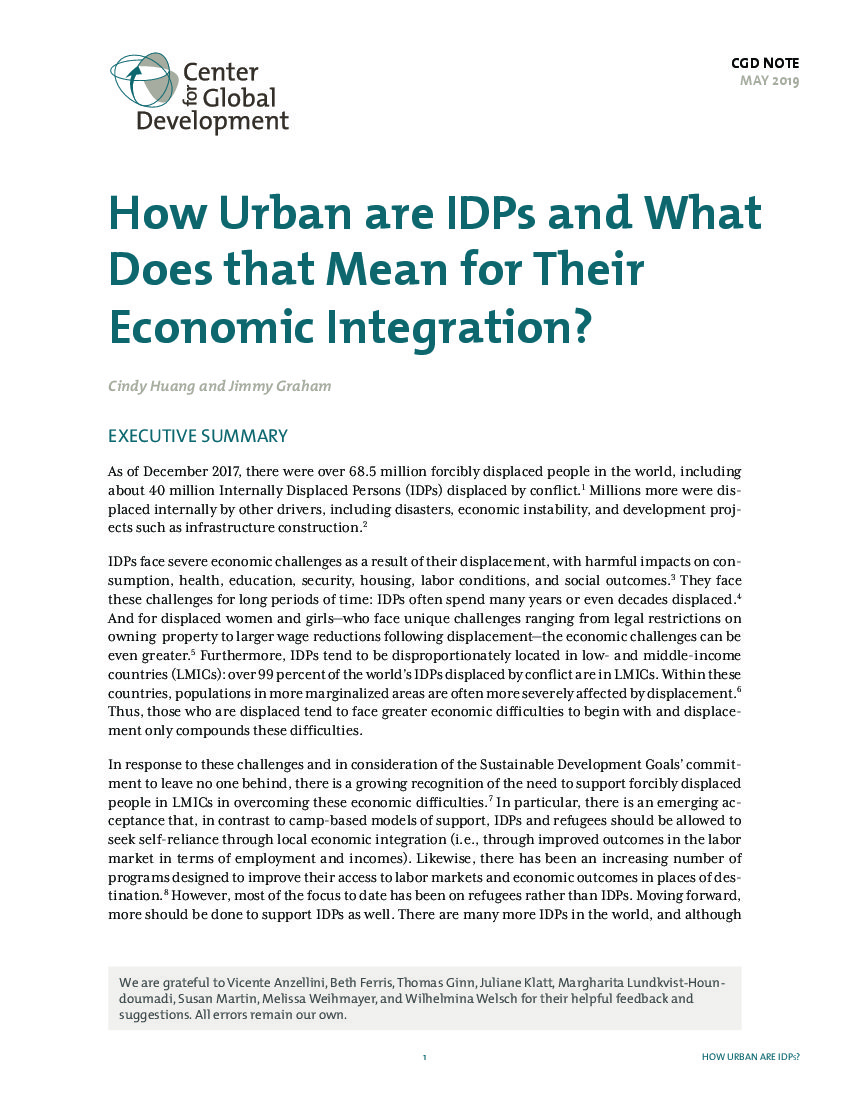 Garbage Collection Idps How urban are IDPs and what does that mean for their economic ...