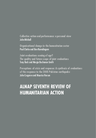 ALNAP's 7th Review of Humanitarian Action, Preliminaries and Foreword ...