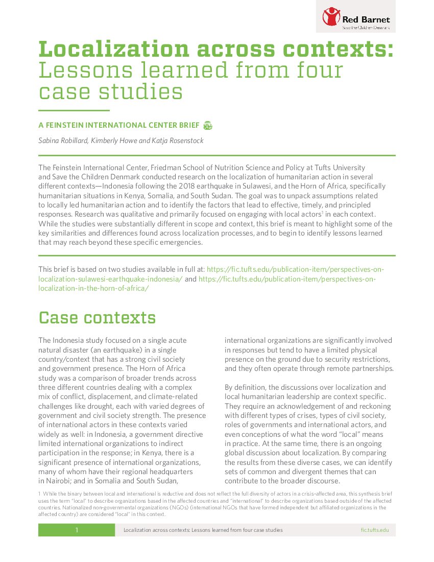 Localization Across Contexts: Lessons Learned from Four Case Studies ...