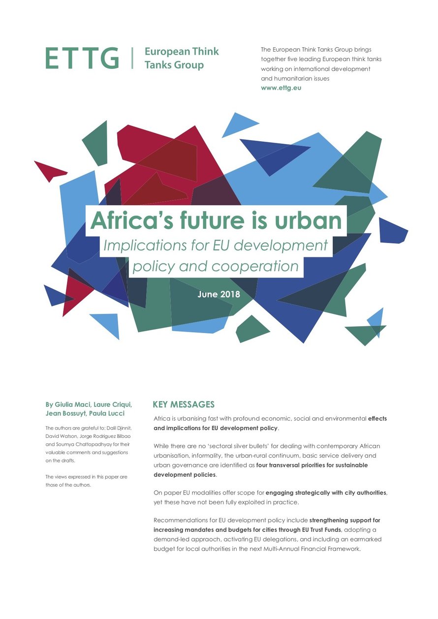 Africa’s Future is Urban: Implications for EU Development Policy and ...
