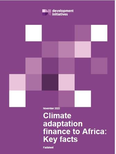 Climate adaptation finance to Africa  Key facts cover page