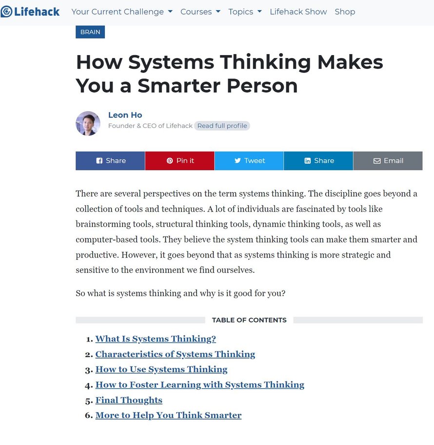 How systems thinking makes you a smarter person | ALNAP