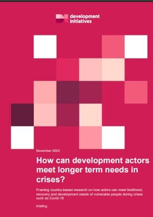 How can development actors meet longer term needs cover