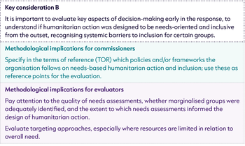 Methodological Implications - Coverage and inclusion B