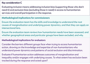 Methodological Implications - Coverage and inclusion C