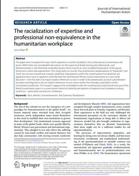 Racializing of expertise