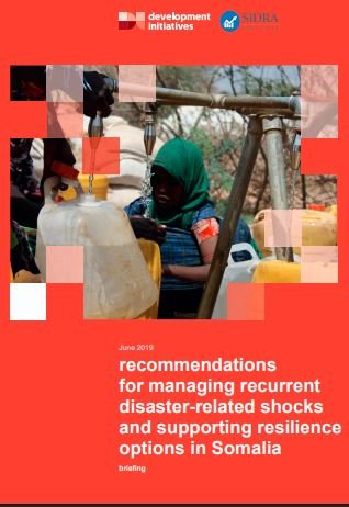 Recommendations for managing recurrent disaster-related shocks and supporting resilience options in Somalia cover
