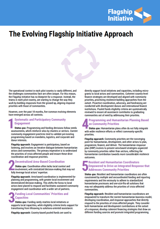 Flaghship Project The Evolving Flagship Initiative Approach | ALNAP