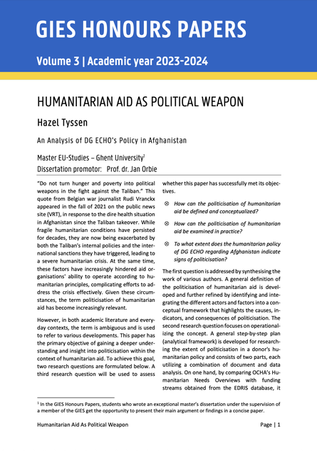 Humanitarian Aid As Political Weapon
