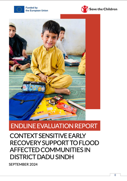 Context Sensitivity Early Recovery Support to Flood Affected Communities in Sindh Pakistan Endline Evaluation Report