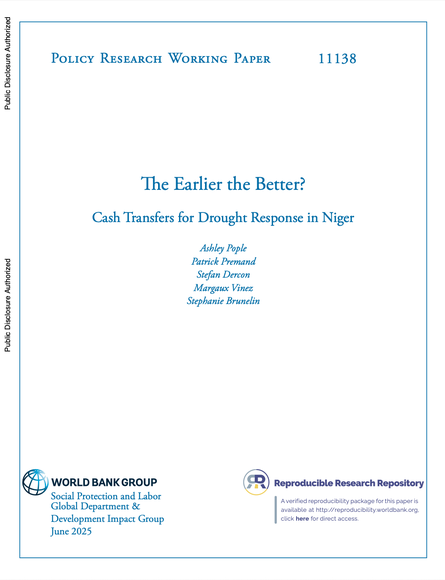 The Earlier the Better? Cash Transfers for Drought Response in Niger