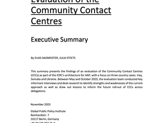 Evaluation of the Community Contact Centres: Executive Summary