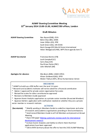 Alnap steering committe minutes 22 01 14 png