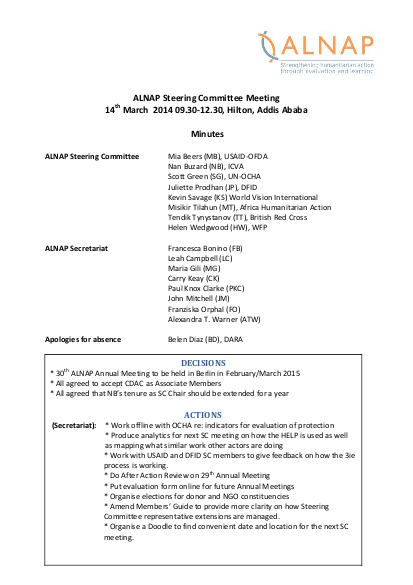 Alnap steering committee minutes 14 03 14 png