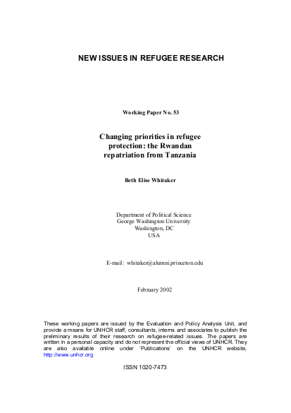 Changing priorities in refugee protection png