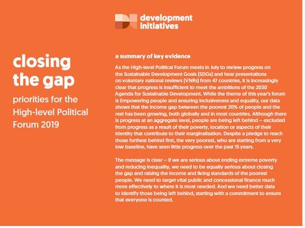 closing the gap priorities cover page