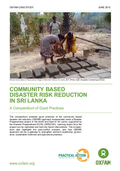 Community Based Disaster Risk Reduction in Sri Lanka: A Compendium of ...