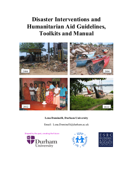 Disaster interventions and humanitarian aid guidelines%2C toolkits and manual png