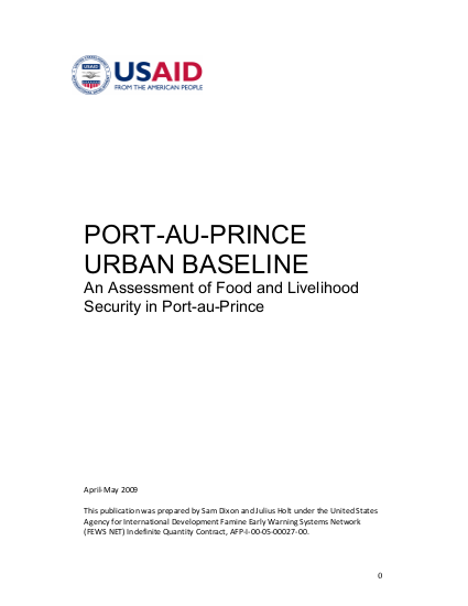 Dixon port au prince urban livelihood baseline report english png