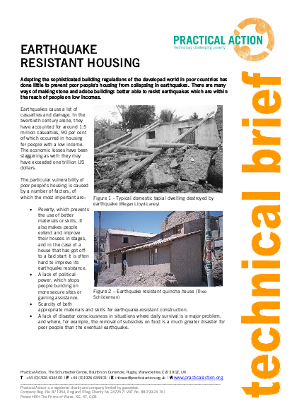 Earthquake resistant housing png