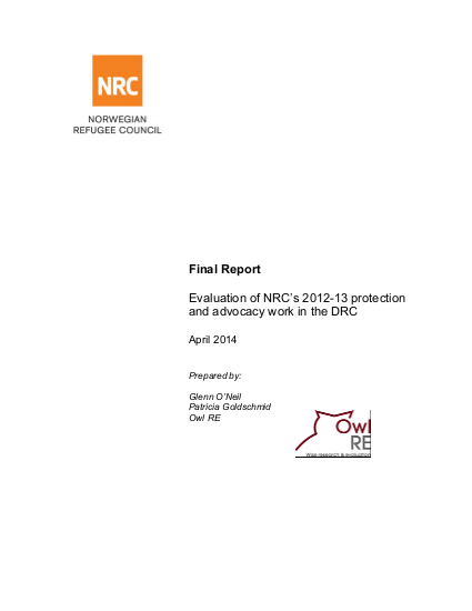 Evaluation of nrcs 2012 13 protection and advocacy work in the drc png