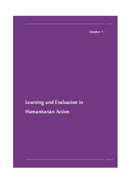 Learning and Evaluation in Humanitarian Action | ALNAP