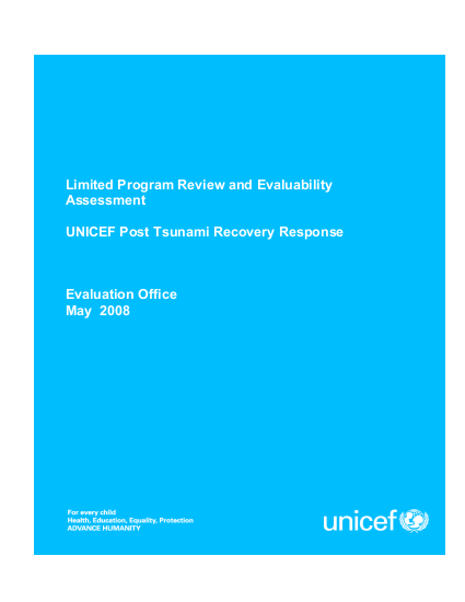 Final unicef program evaluation and evaluability assessment png