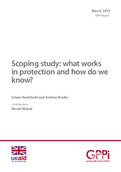 Protection Studies Scoping Study: What Works in Protection and How Do We Know? | ALNAP