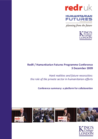 Hard realities and future necessities the role of the private sector in humanitarian efforts png