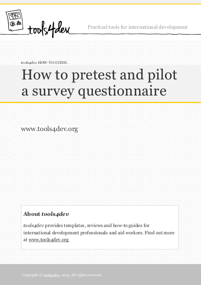 How to pretest and pilot a survey questionnaire png