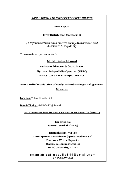 Humanitarian aid distribution report png