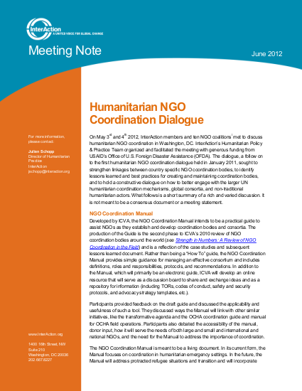 Humanitarian ngo coordination dialogue mtg note png