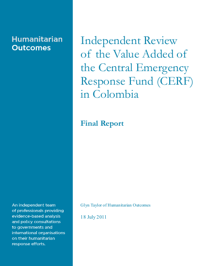 Humanitarian outcomes colombia cerf final report png