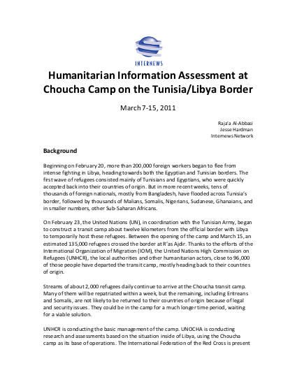 Humanitarianinformationassessment chouchacamp tunisia libya border 2011 03 07 0 0 png