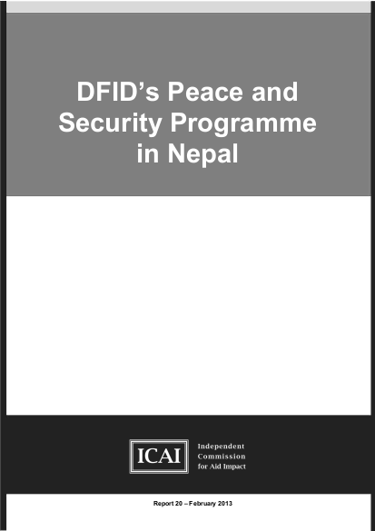 Icai report dfids peace and security programme in nepal2 png