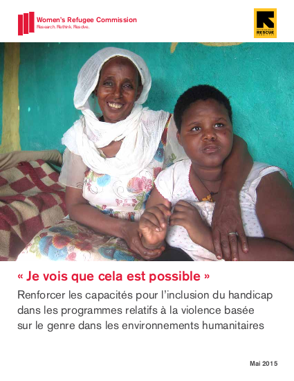 Je vois que cela est possible renforcer les capacit s pour l inclusion du handicap dans les programmes relatifs la violence bas e sur le genre dans png