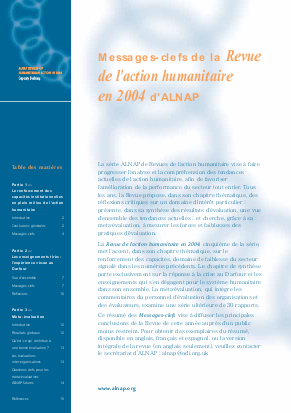 ALNAP Review of Humanitarian Action in 2004, Capacity Building, Key ...