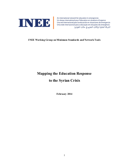 Mapping the education response to the syrian crisis final png