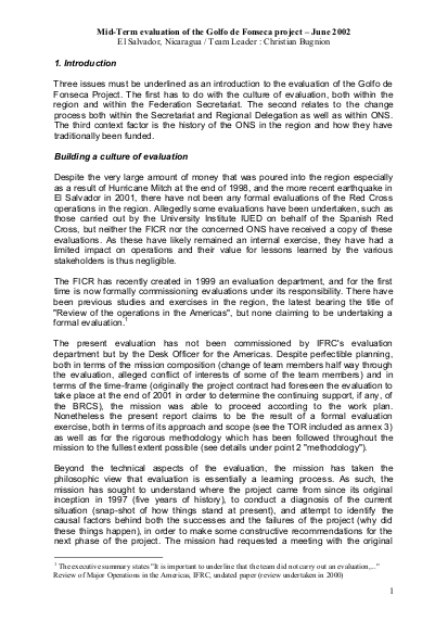 Mid term evaluation of the golfo de fonseca project png