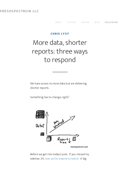 More data%2C shorter reports three ways to respond png